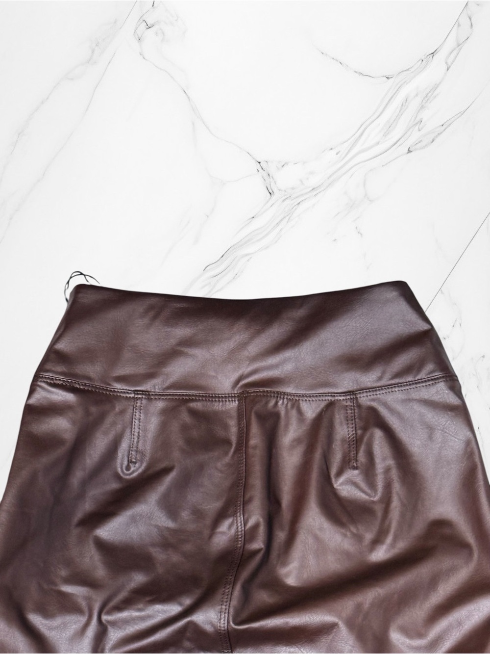 OFFLINE by Aerie Real Luxe Faux Leather Leggings Brown XS NWT - Picture 3 of 3